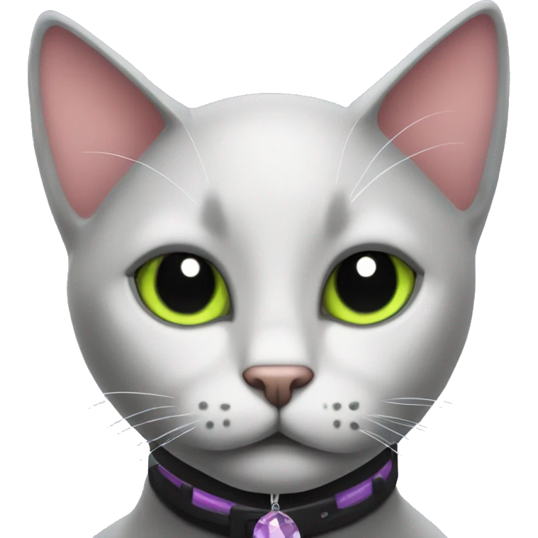 Black cat with plumbob collar  emoji