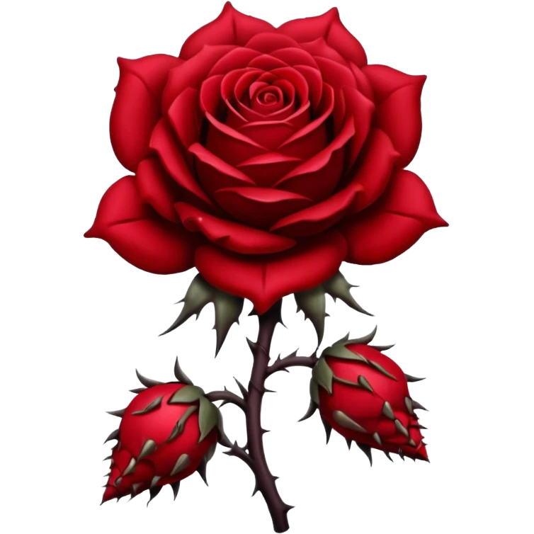 gothic rose with skulls emoji