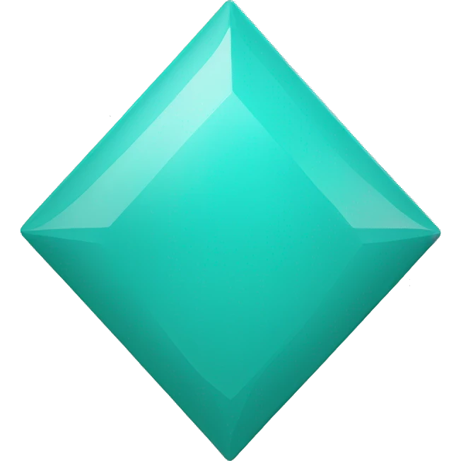 “Minimal emoji of Pix logo: turquoise diamond, smooth curves, clean modern look.” emoji