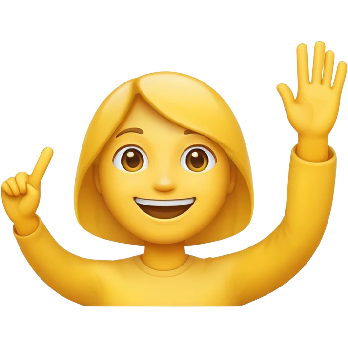 Emoji saying hi emoji
