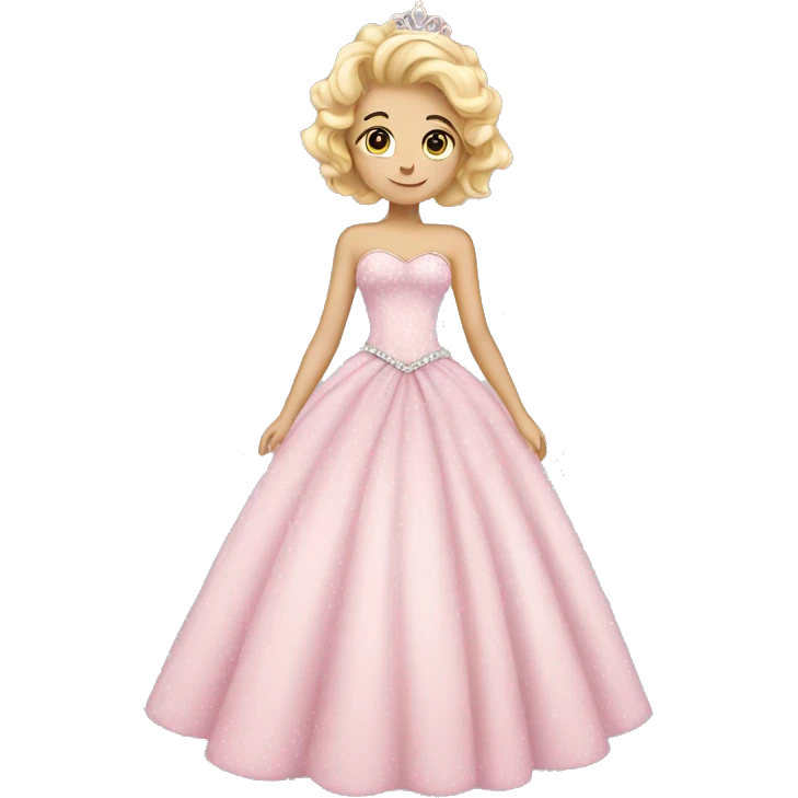 pretty princess dress sparkly pale pink emoji