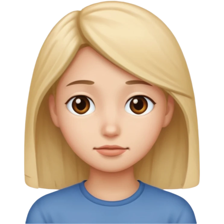 Make a cute shy 😌 in this face emoji