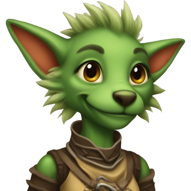 Furry anthro Kobold cute looking female emoji