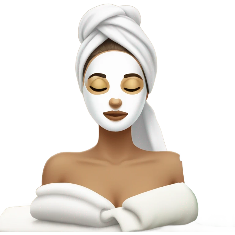 Spa day facial white woman  emoji