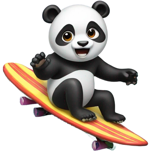Panda Surfing emoji