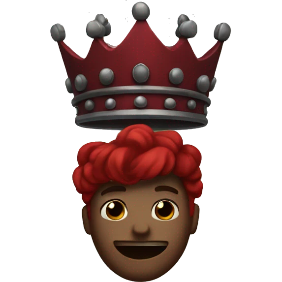 Dark red crown emoji