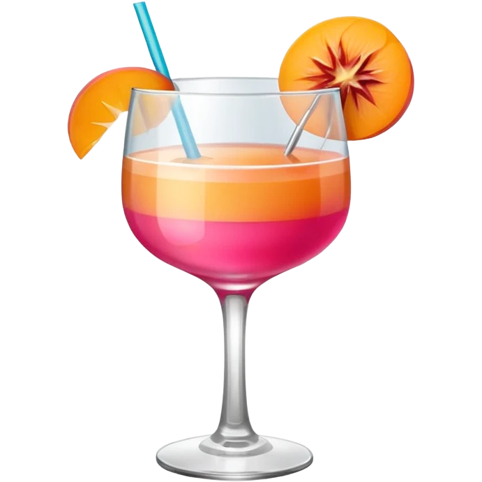cocktail drink hot pink with an apricot skinny glass  emoji