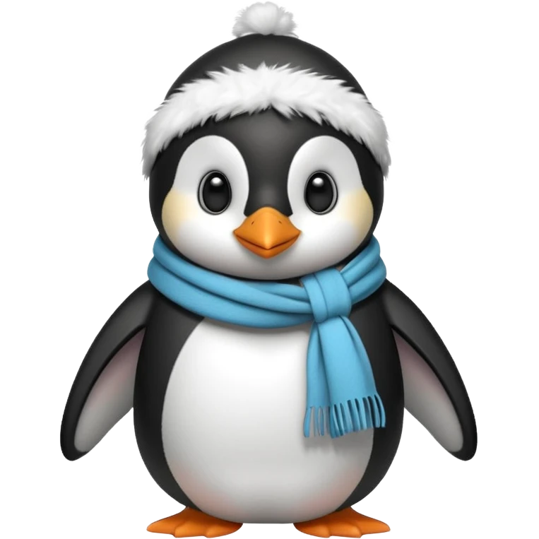 A penguin with scarf emoji