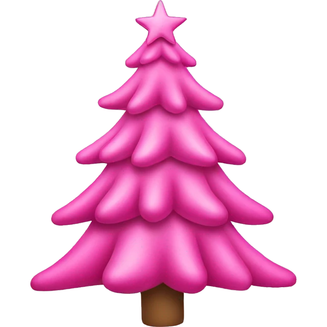Pink Christmas tree emoji