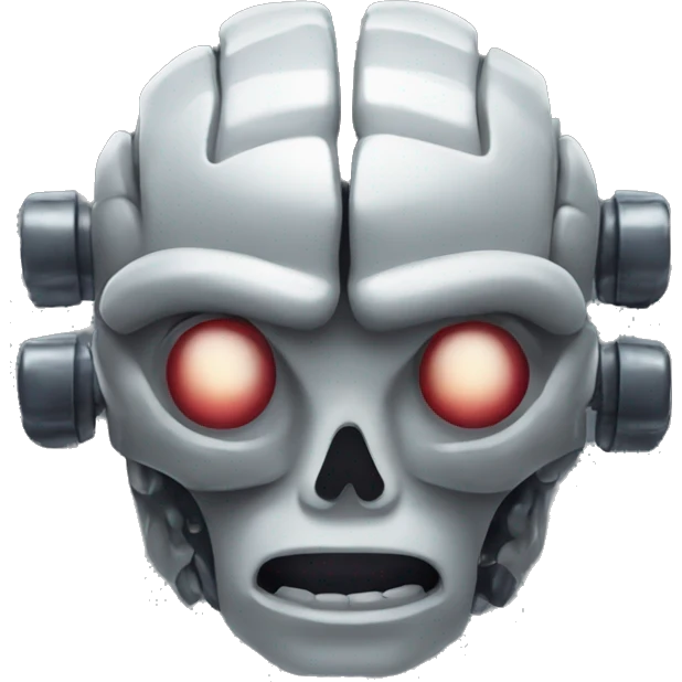 evil diabolical robot brain emoji