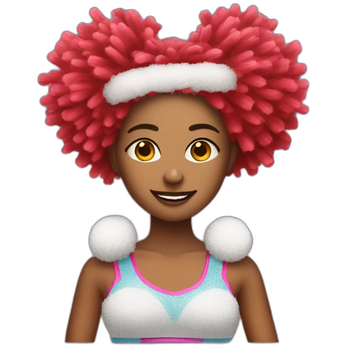 schwazenegger in pom pom girl clothes emoji