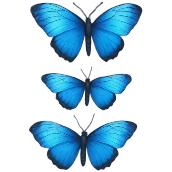 Butterfly blue emoji