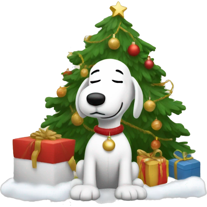 Cozy Christmas snoopy emoji