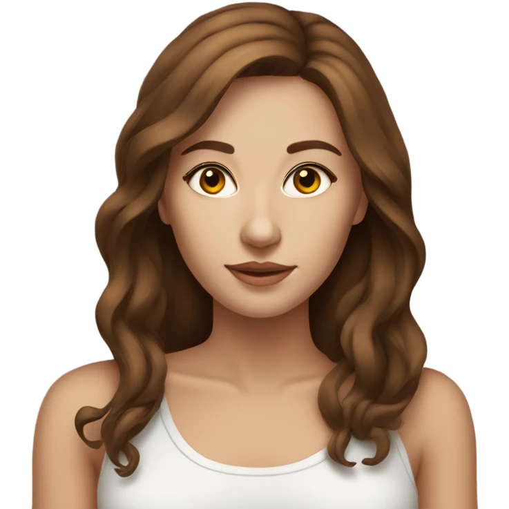 stunning beauty, thin woman, brown haired  emoji