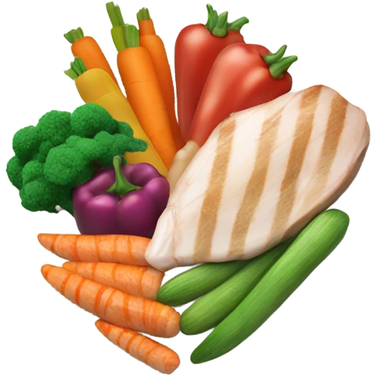 plate with healthy food emoji