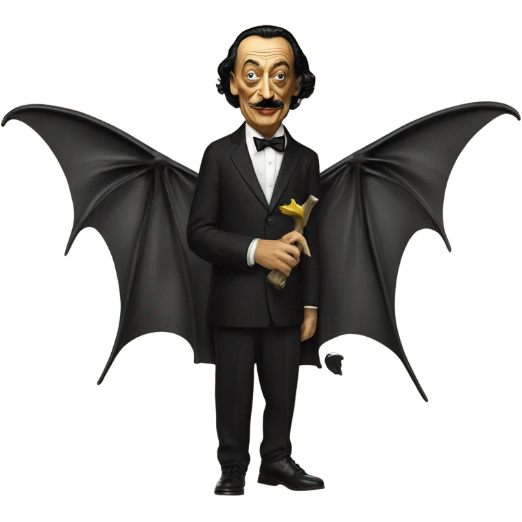 Salvador Dali with bat wings on k2 emoji