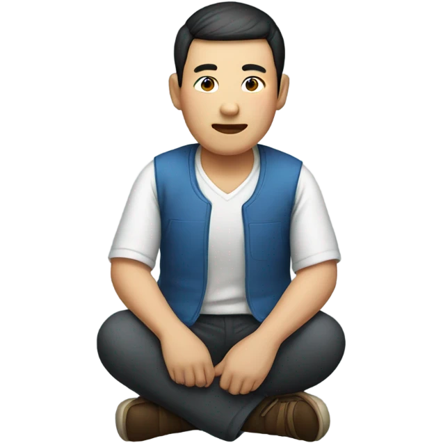 Chinese guy sitting emoji