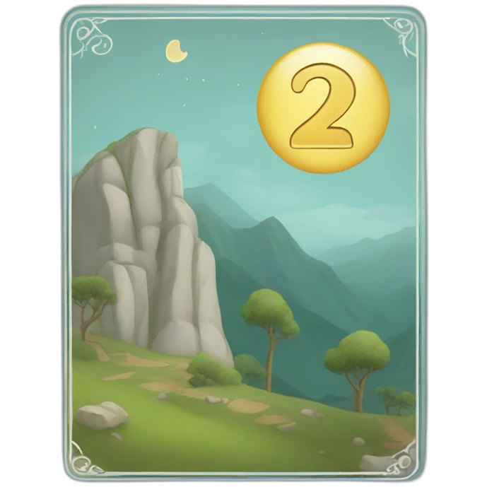 tarot card with number 2 emoji