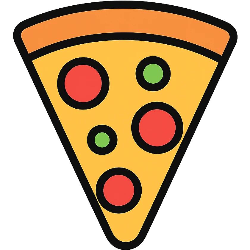 colored slice of pizza icon emoji