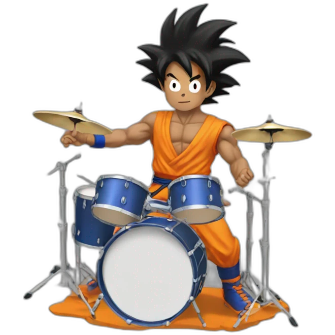 Goku playing drums emoji