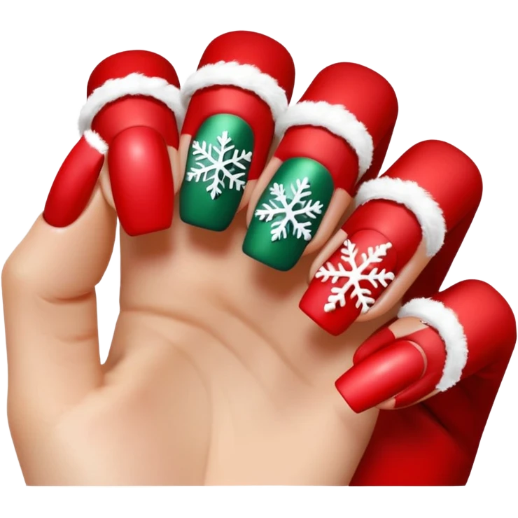xmas nail art emoji