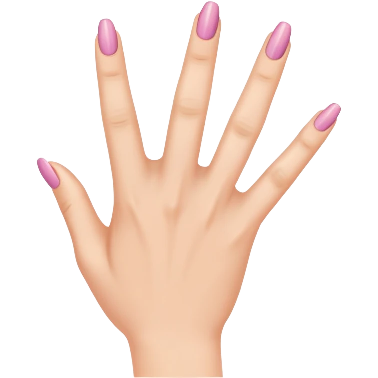 A woman's hand with manicured fingers gathered together emoji