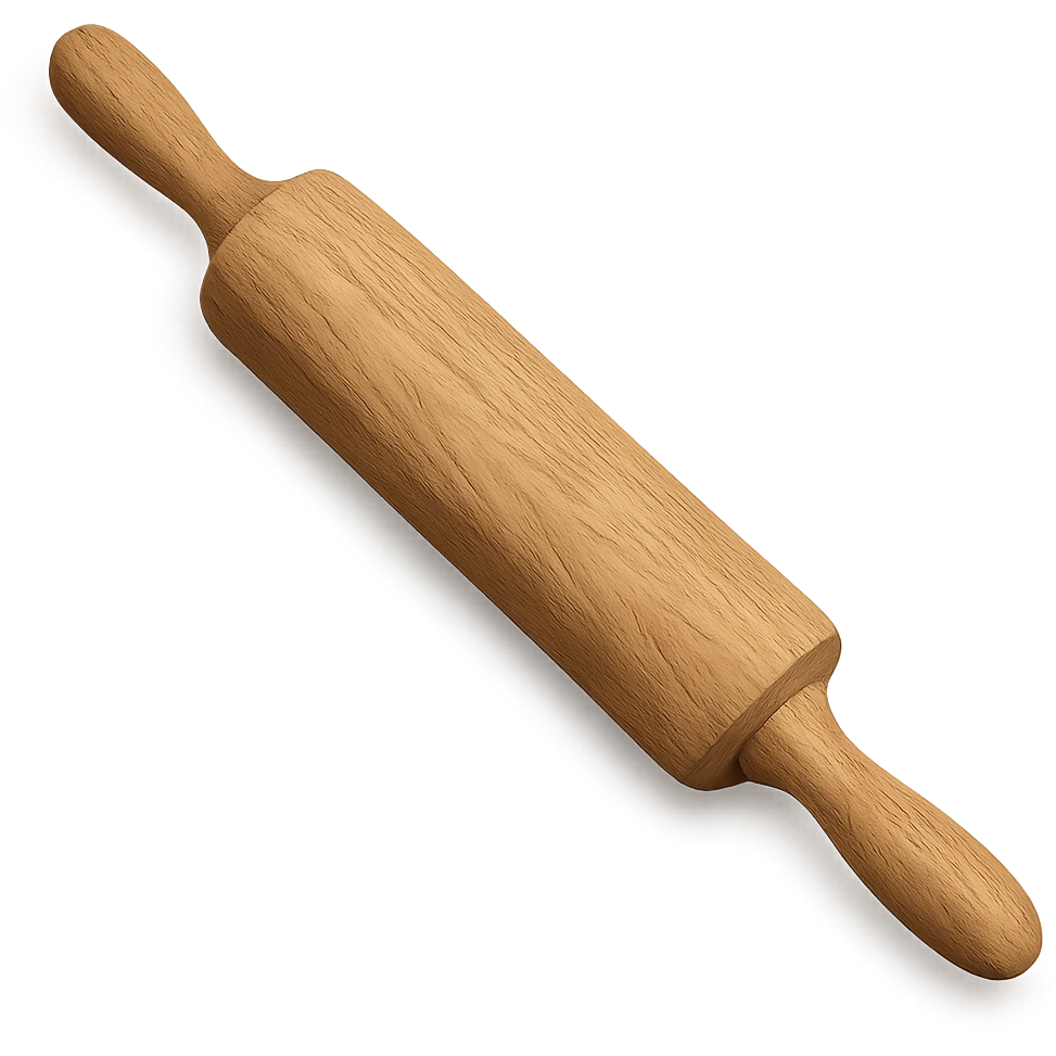 realistic wooden rolling pin emoji
