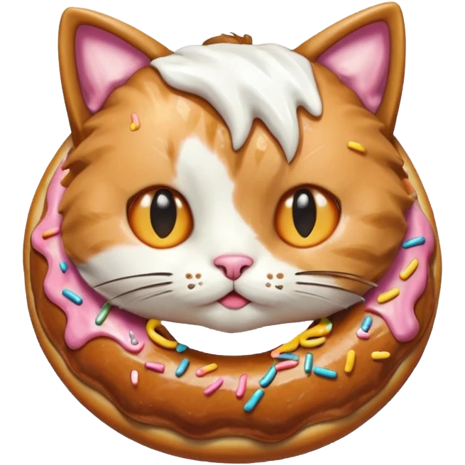 Cat eating a donut  emoji