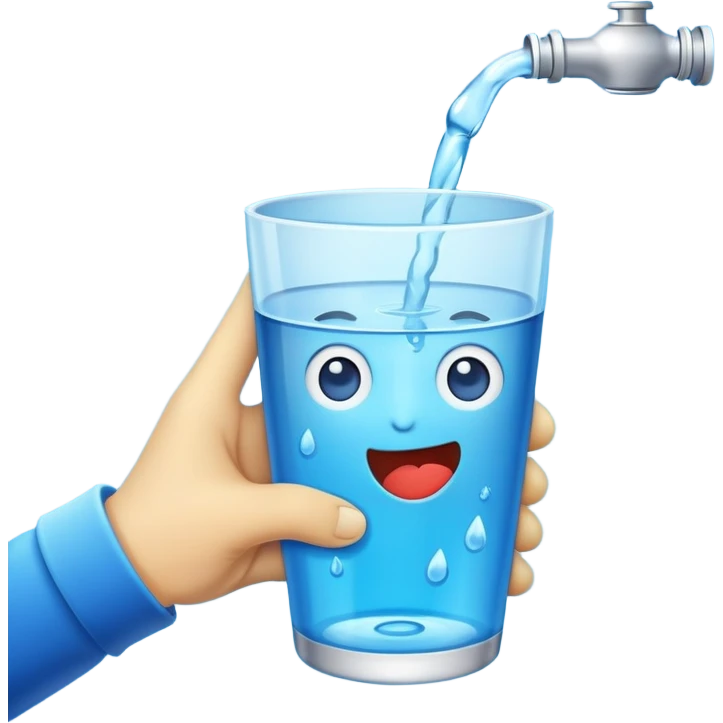 Emoji drinks water emoji