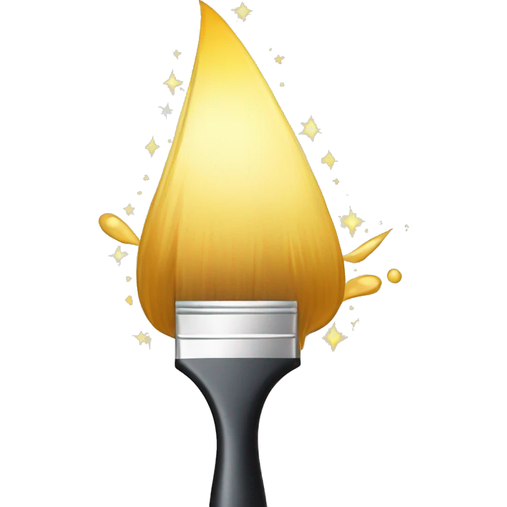 Sparkling paint brush emoji
