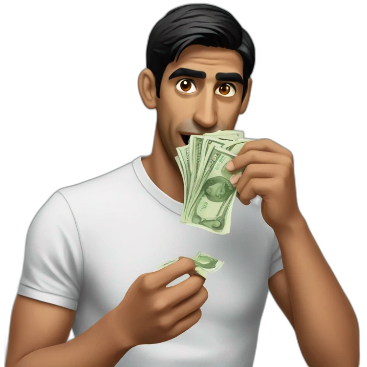 Rishi sunak eating money emoji