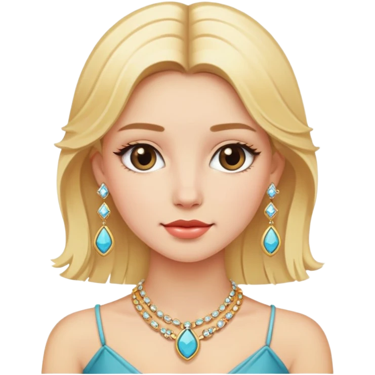blonde girl with jewelry emoji