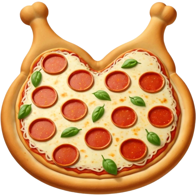 pizza in the shape of a brassiere  emoji