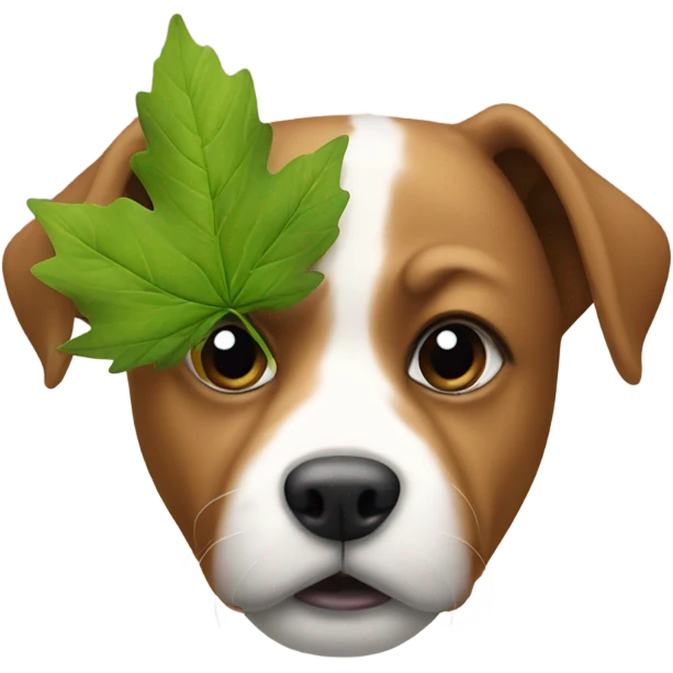 dog leaf emoji
