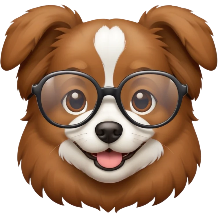 Dog with glasses emoji