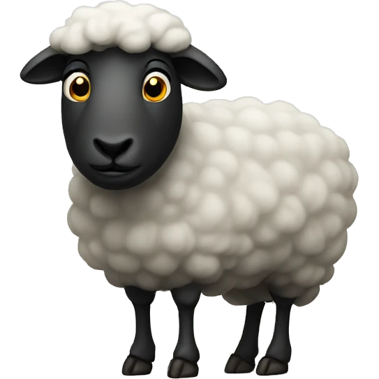 Two talking Black sheep emoji