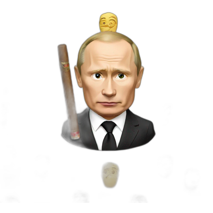 Putin with cigar emoji