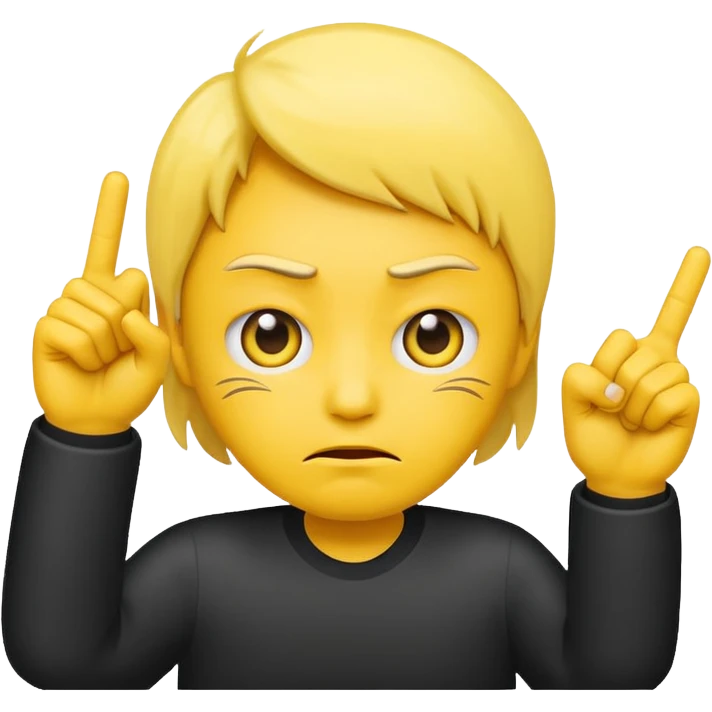 rolling eyes emoji holding up middle fingers on each side emoji