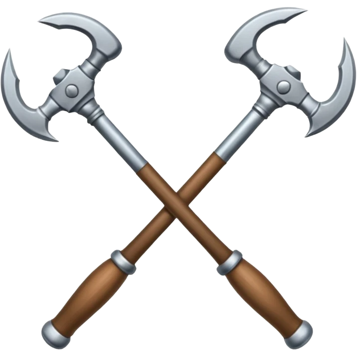 croisement d'un marteaux et d'une hache (en mode duel, qui des deux va gagner) emoji