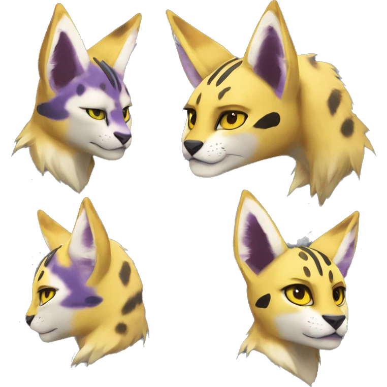 Anthro Renamon-Vernid-Serval-Lombax emoji