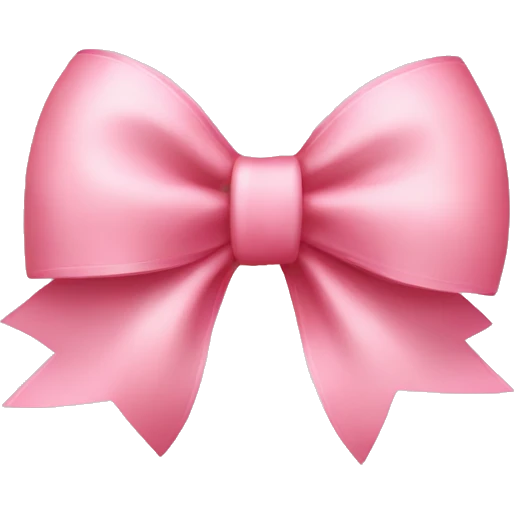 Light pinky red bow emoji