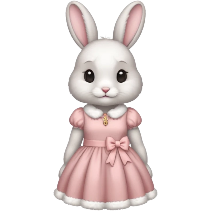 Rabbit wearing a dress emoji
