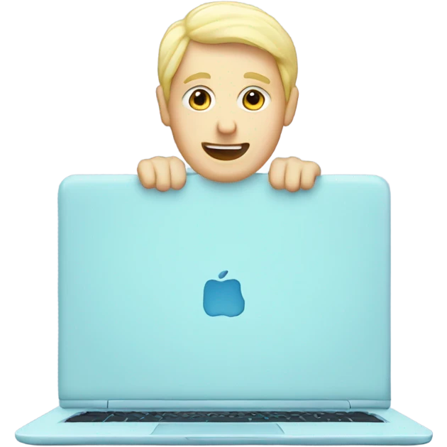 pastel blue laptop emoji