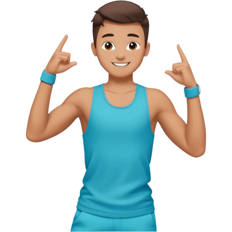 boy tiktok dance half body no tiktok logo emoji