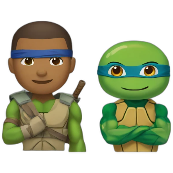Mbappe and ninja turtles emoji