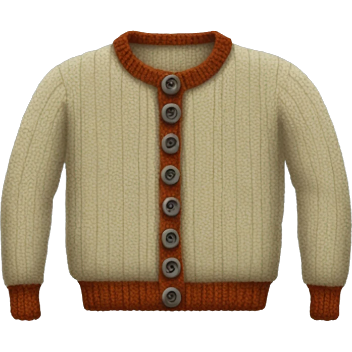 Sweater with buttons emoji