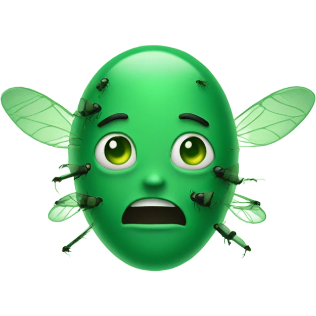 Green haze with flies emoji