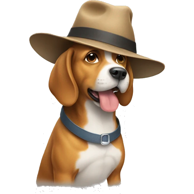 Dog wearing a hat  emoji