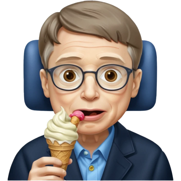 Stephen hawking eating ice cream  emoji