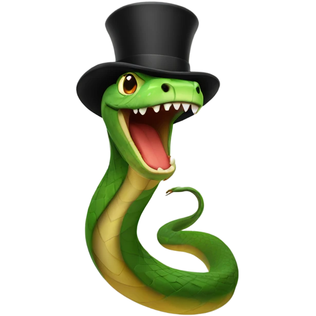 Snake with top hat emoji